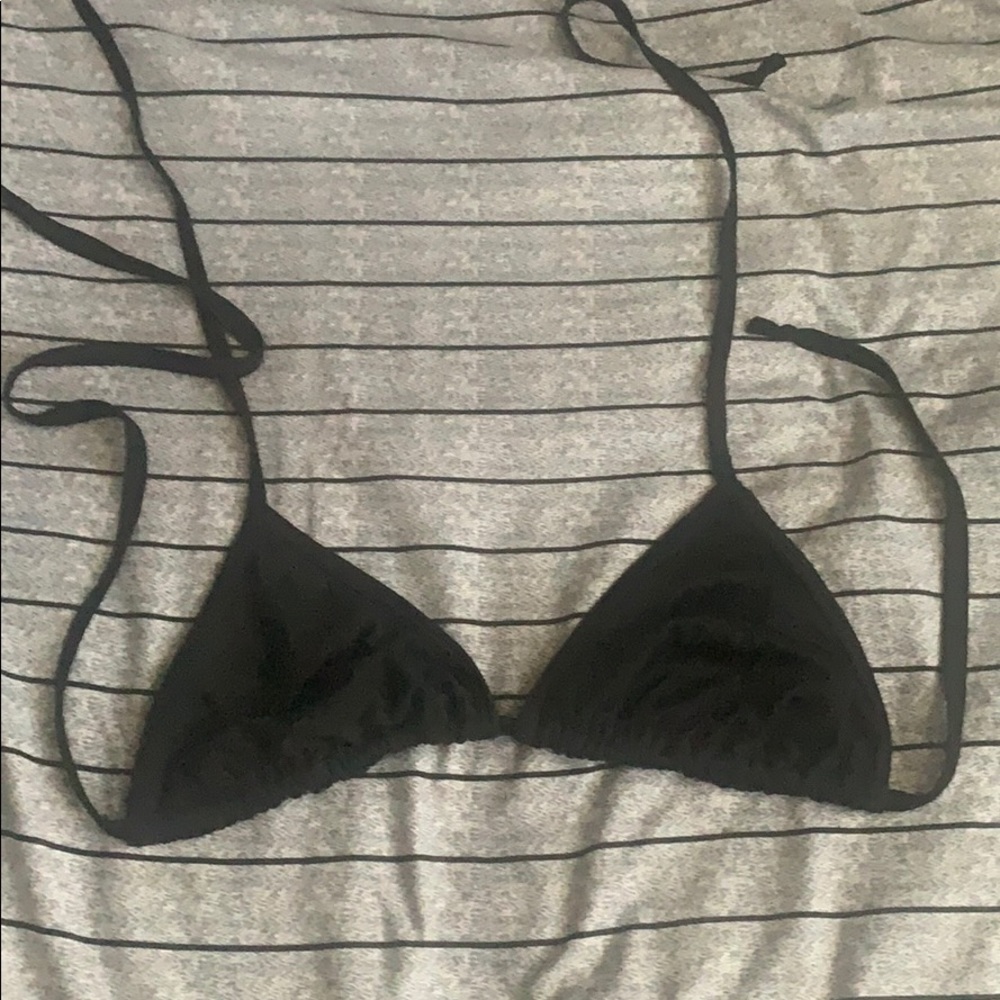 Black triangle bikini top